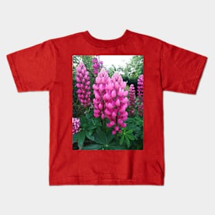 Pink lupins photograph Kids T-Shirt